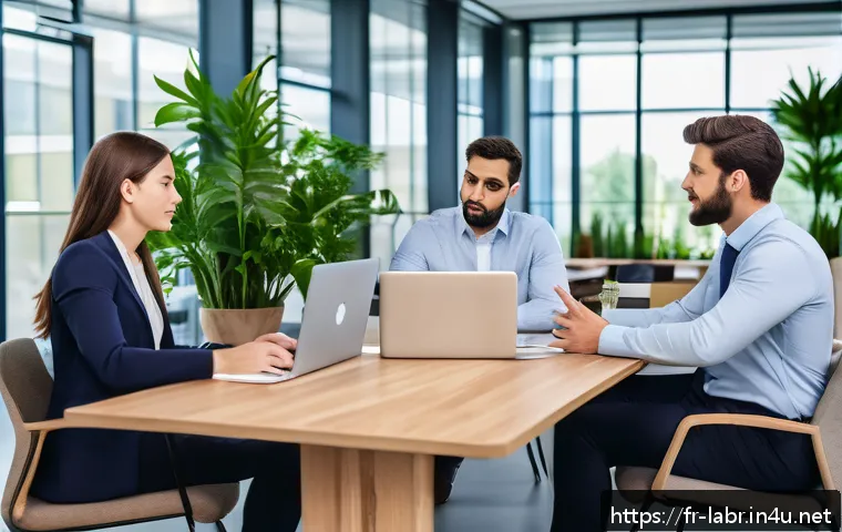 노무사 자격증으로 할 수 있는 일 - A professional social mediator facilitating a calm and respectful dialogue between a diverse group o...