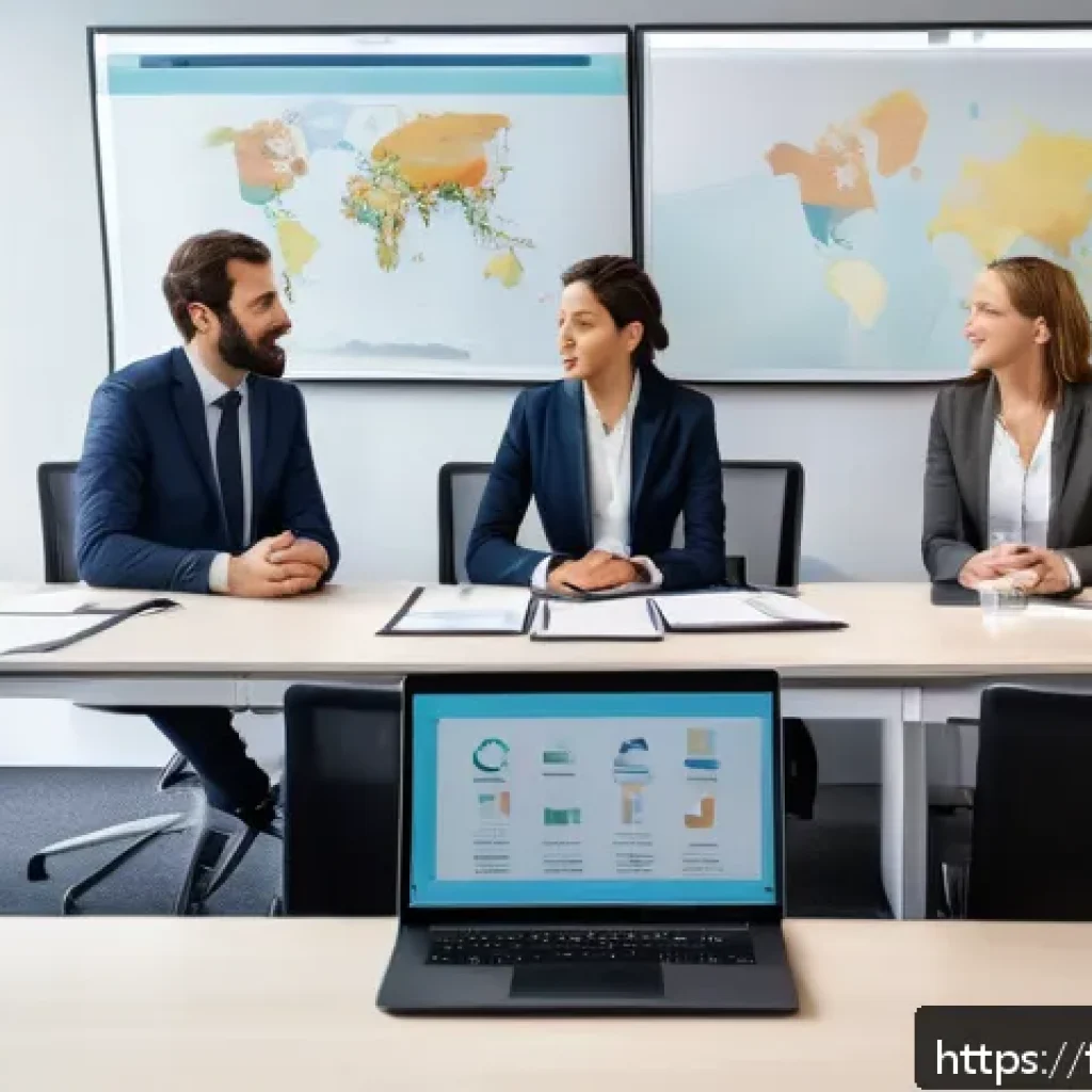 공인노무사 실무 교육 프로그램 - A modern human resources office scene in a French corporate environment, showing a diverse group of ...